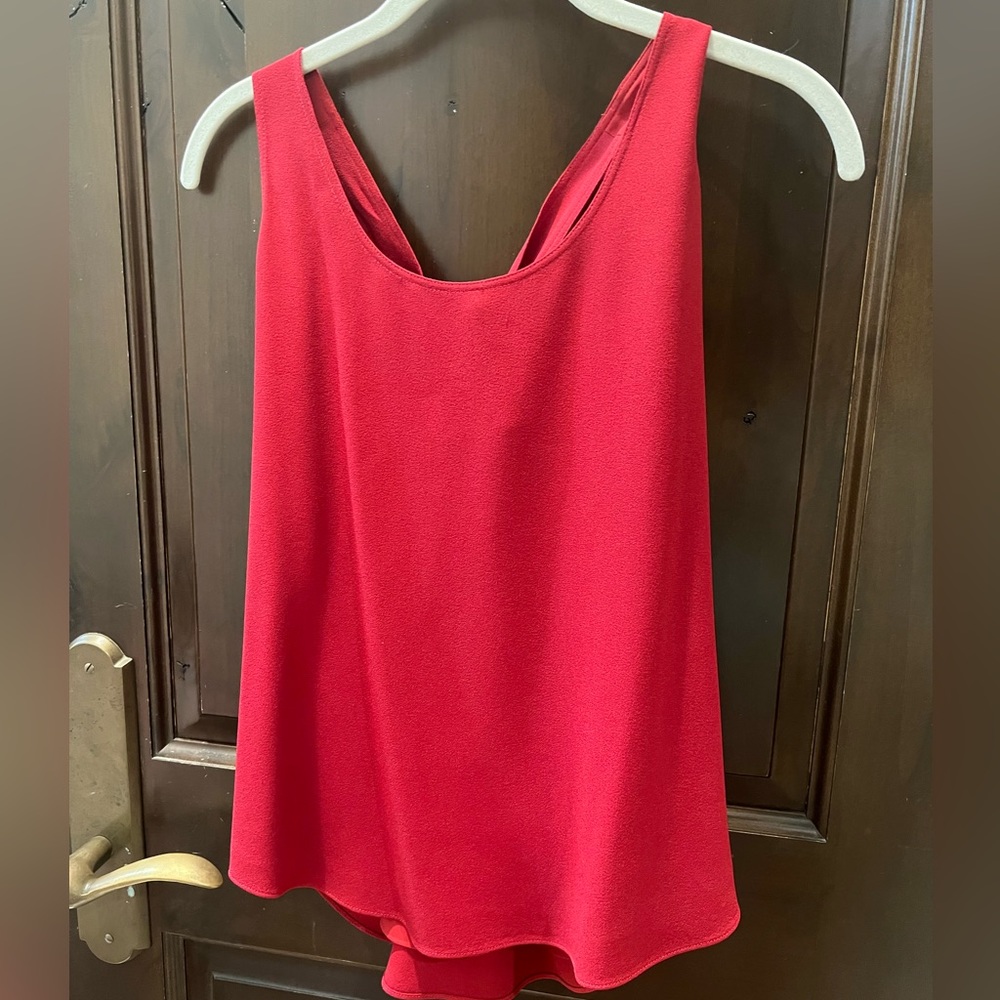 Theory red tie back tanks SZ P